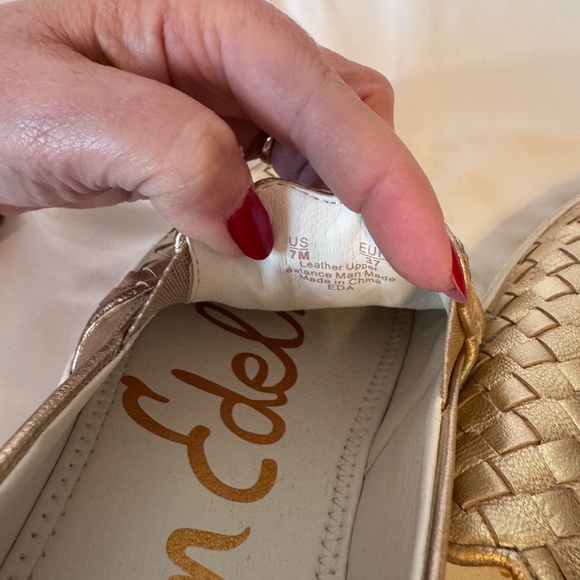 Sam Edelman Gold Eda Slip-On Sneakers – Size 7 – NWOT - Picture 4 of 6